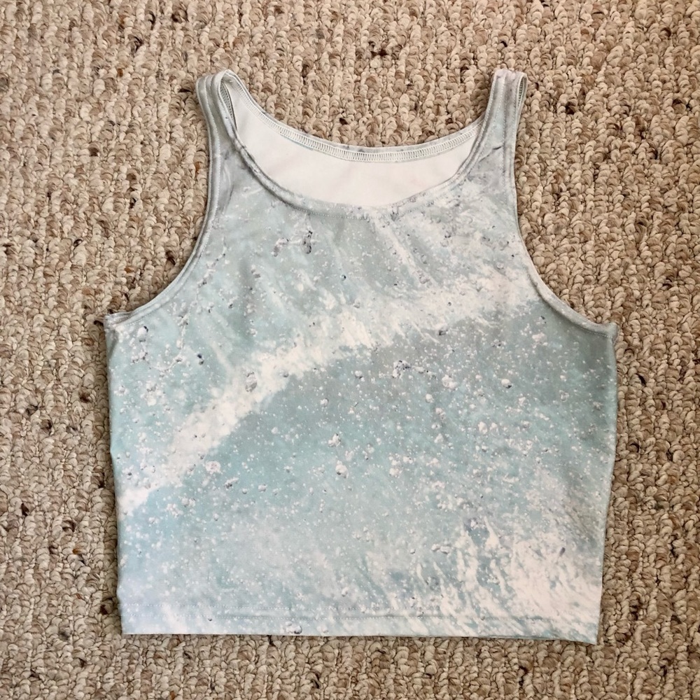 french lime yoga crop top - small
